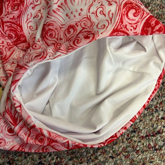 Mara Hoffman Reese NWT Pink Red Paisley Rashguard One Piece Swimsuit Size M - Picture 11 of 15